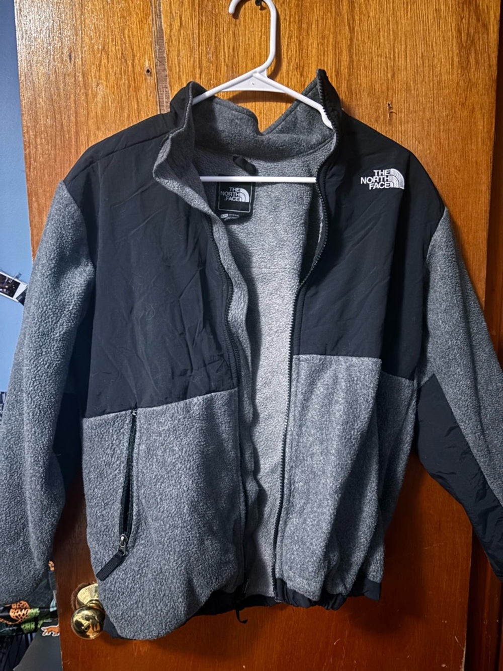 The North Face Boy’s Black and Gray Fleece Performance Jacket